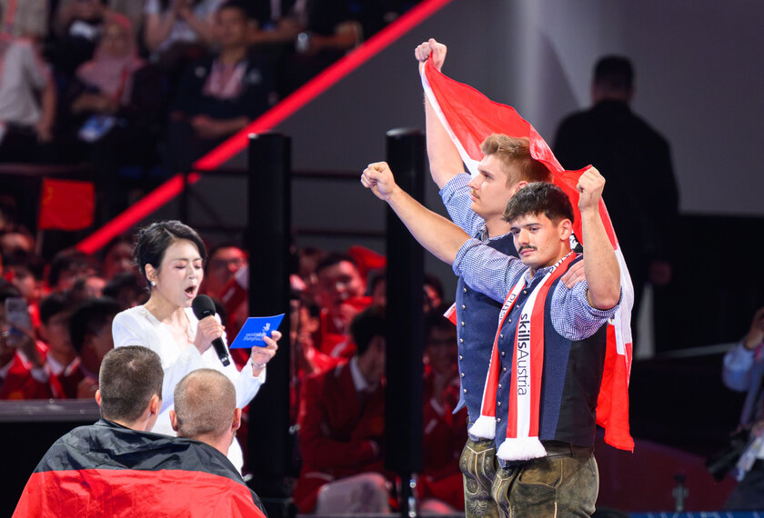 Julian Gintner und Michael Pomassl bei den WorldSkills 2026 in Shanghai